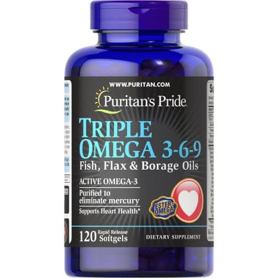 Puritan's Pride Triple Omega 3-6-9 Fish Flax & Borage Oils