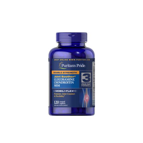 Puritan’s Pride Double Strength Glucosamine Chondroitin & MSM Joint Soother (60 Capsules)
