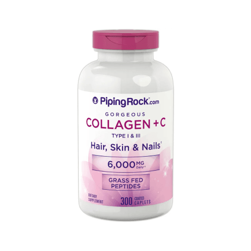 PipingRock Hydrolyzed Collagen Type I & III (300 Capsules)