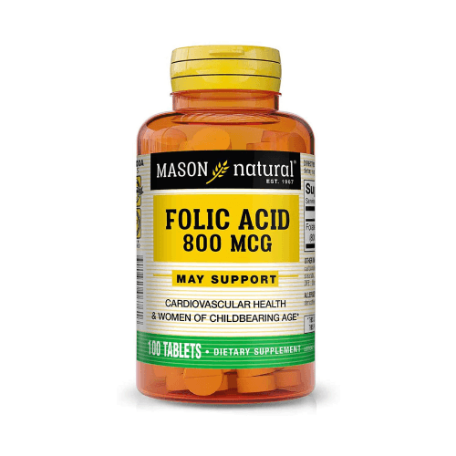 Mason Natural Folic Acid 800mg (100 Tablets)