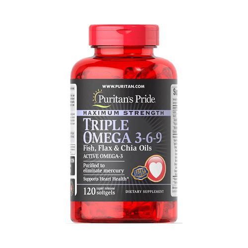 Puritan's Pride Triple Omega 3-6-9 Fish Flax & Chia Oils