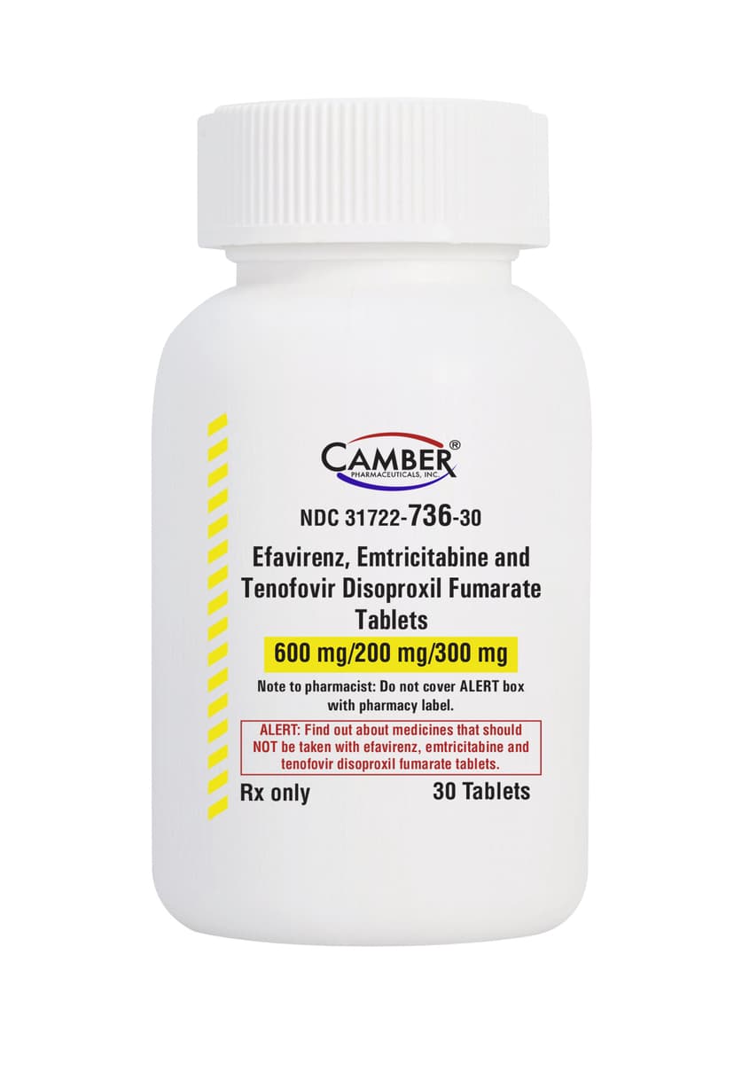 Efavirenz, emtricitabine and tenofovir disoproxil fumarate tablets