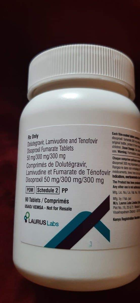 Dolutegravir, lamivudine and tenofovir disoproxil fumarate