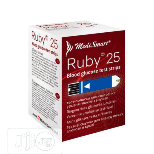 Ruby Blood Glucose Test Strips (25 Strips)